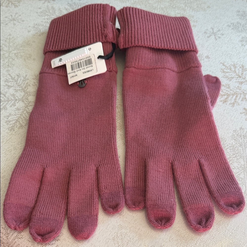 lululemon athletica Rose Mauve Knit Gloves